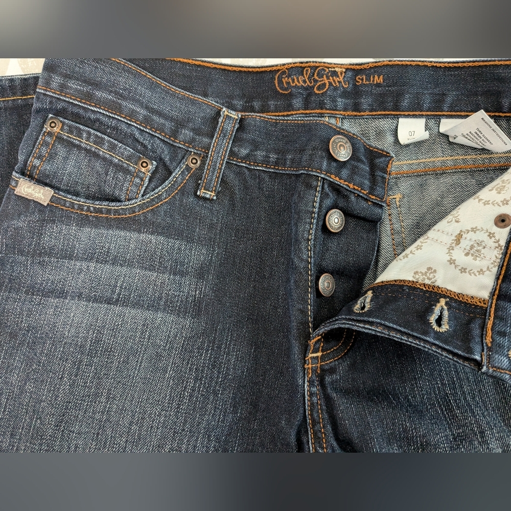 Cruel Girl Jeans Button Fly Size 7 Slim